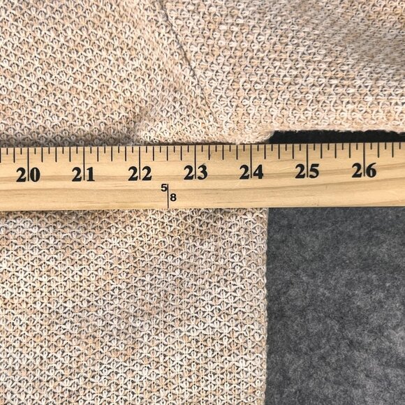 Mens XL Beige Zip Sweater Cardigan Bomber Jacket Plaid Fleece Lined Grandpa Core - Picture 8 of 10